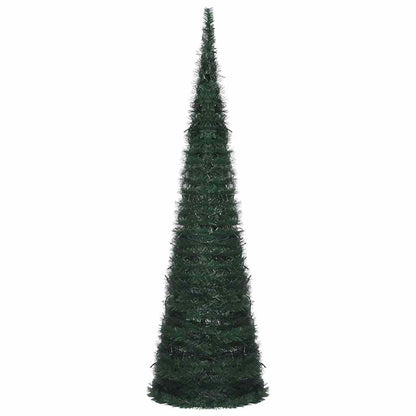 Pop-up String Artificial Christmas Tree with LED Green 150 cm