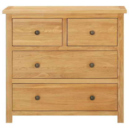 Chest of Drawers 4 Drawer Solid Oak Wood Storage Cabinet Organizer