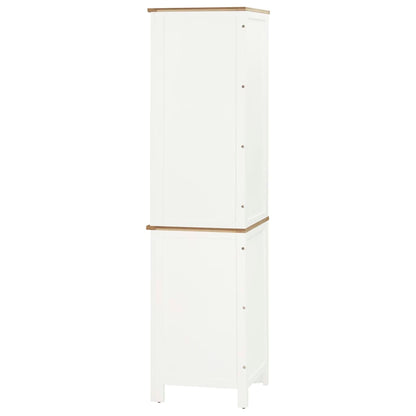 Corner Cabinet Solid Oak & White Wood