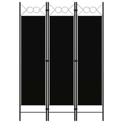 3-Panel Room Divider - Black