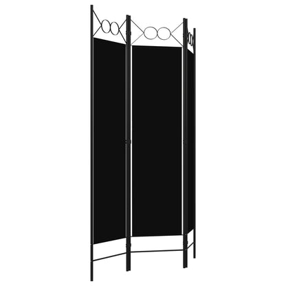 3-Panel Room Divider - Black