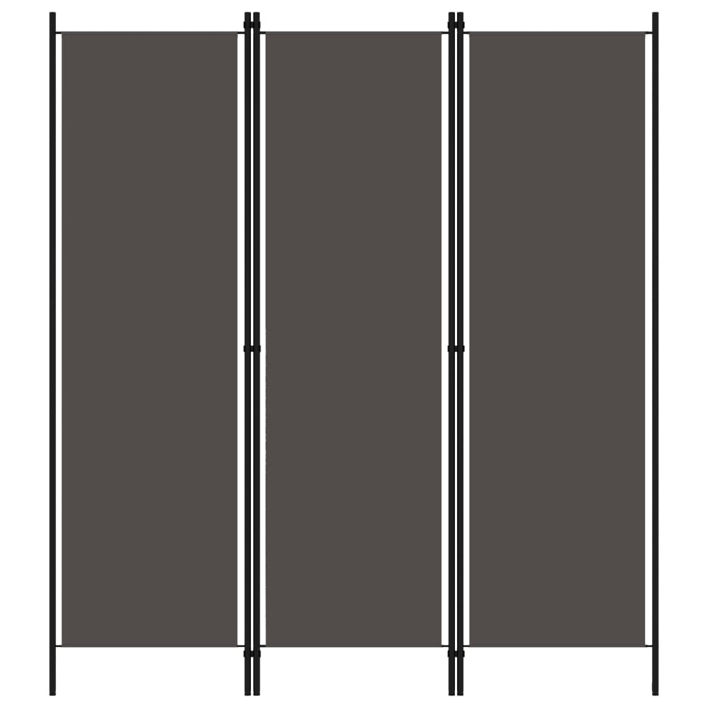 3-Panel Room Divider Anthracite
