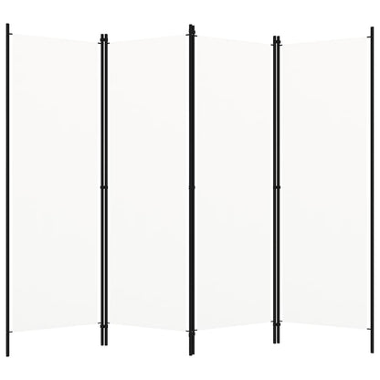 4-Panel Room Divider Cream White