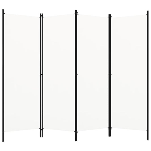4-Panel Room Divider Cream White