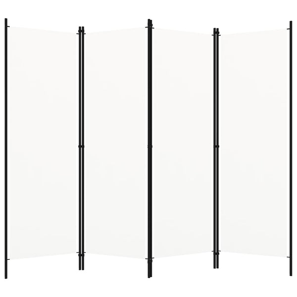  4-Panel Room Divider Cream White