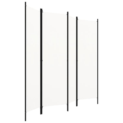 4-Panel Room Divider Cream White