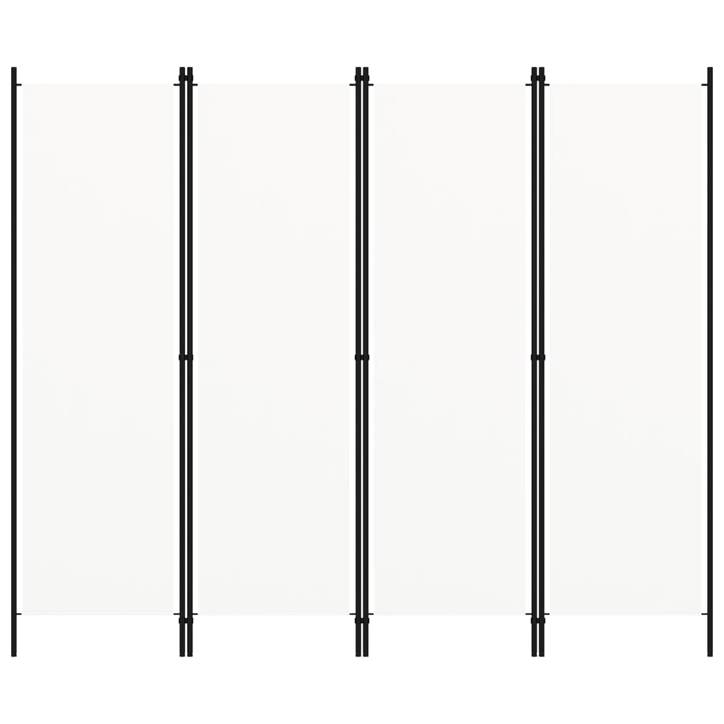 4-Panel Room Divider Cream White