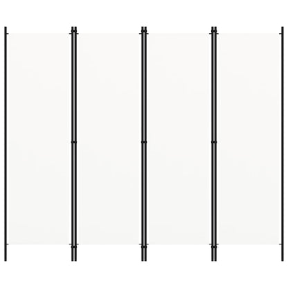 4-Panel Room Divider Cream White