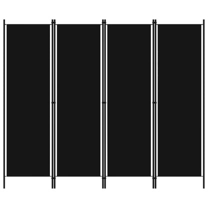 4-Panel Room Divider Black