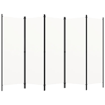 5-Panel Room Divider Cream White