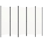 5-Panel Room Divider Cream White
