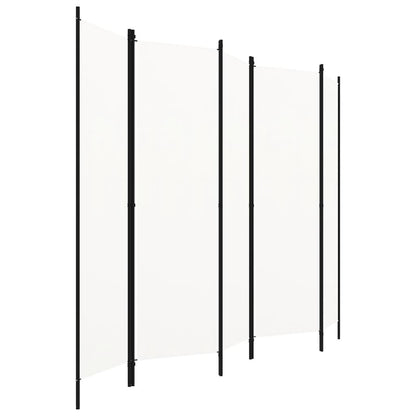 5-Panel Room Divider Cream White