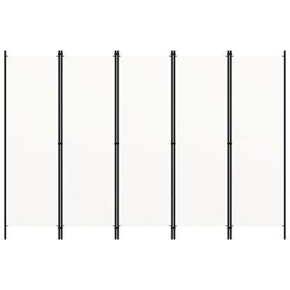 5-Panel Room Divider Cream White