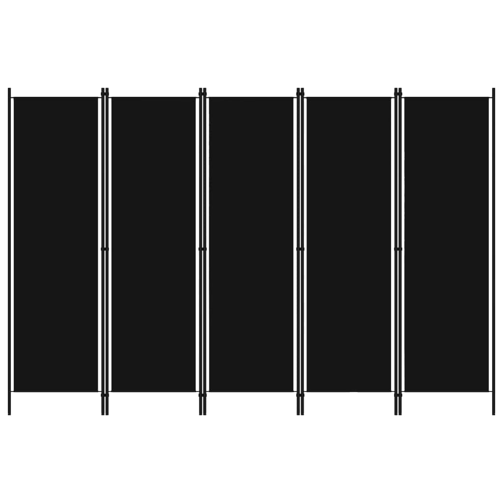 5-Panel Room Divider - 250×180cm