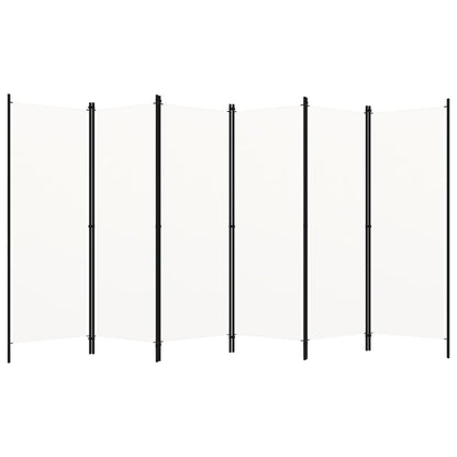 6-Panel Room Divider Cream White