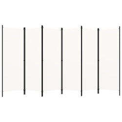 6-Panel Room Divider Cream White