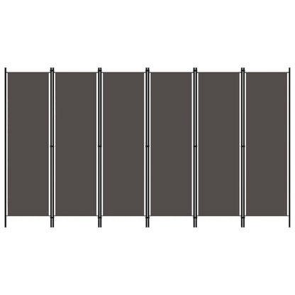 6-Panel Room Divider Anthracite - 300×180cm