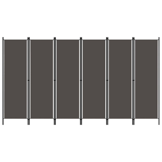 6-Panel Room Divider Anthracite