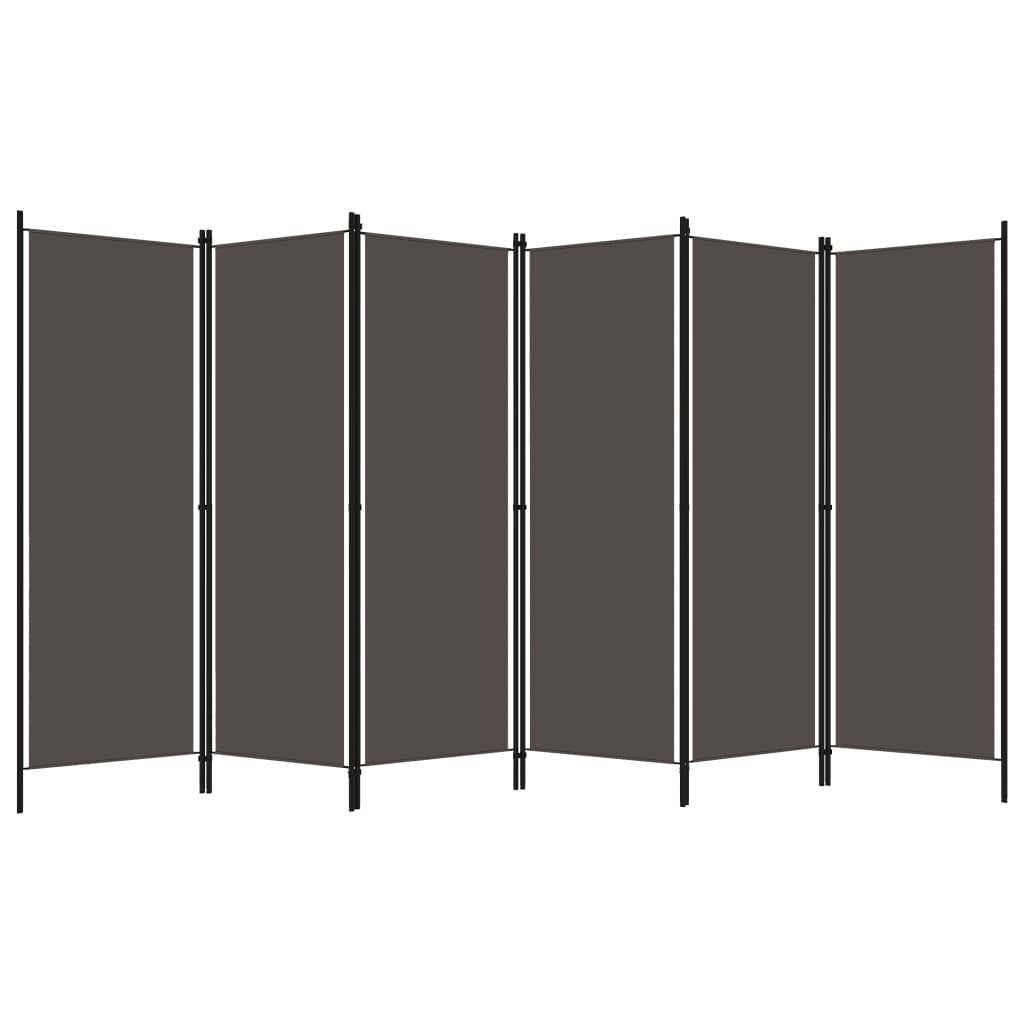 6-Panel Room Divider Anthracite - 300×180cm