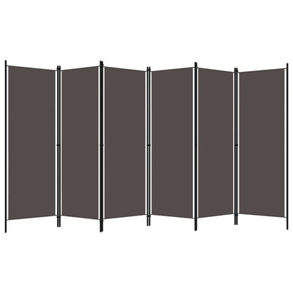 6-Panel Room Divider Anthracite - 300×180cm