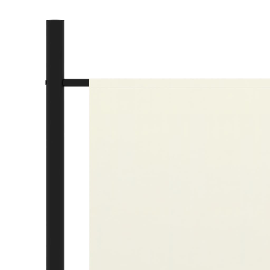 3-Panel Room Divider Black/Cream Fabric