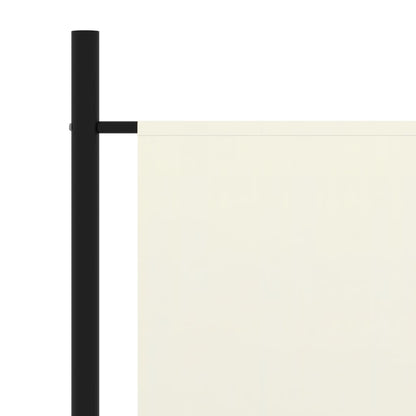3-Panel Room Divider Black/Cream Fabric