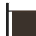 3-Panel Room Divider Brown Fabric