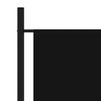 3-Panel Room Divider Black/Cream Fabric