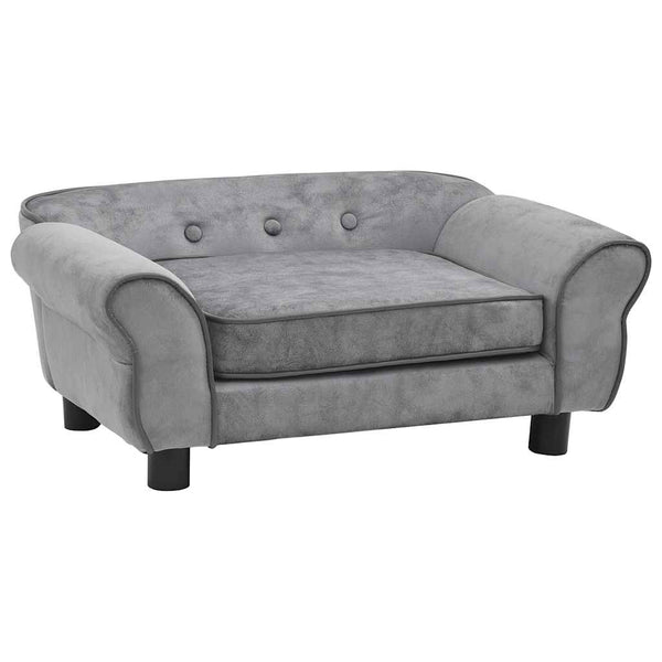  Dog Sofa Grey Plush