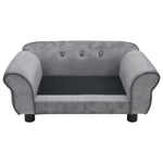 Dog Sofa Grey Plush