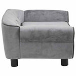 Dog Sofa Grey Plush