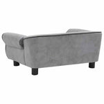Dog Sofa Grey Plush