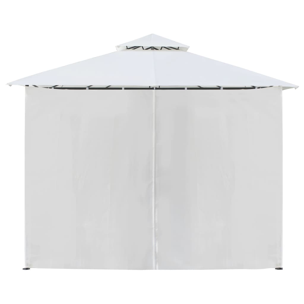 Gazebo with Curtains 600x298x270 cm White 180g/mÂ²