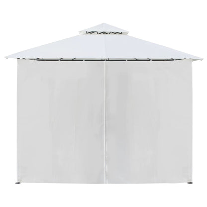 Gazebo with Curtains 600x298x270 cm White 180g/mÂ²