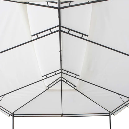 Gazebo with Curtains 600x298x270 cm White 180g/mÂ²