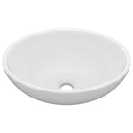 Oval Ceramic Basin Matt White Above Counter | HomeAndLiving