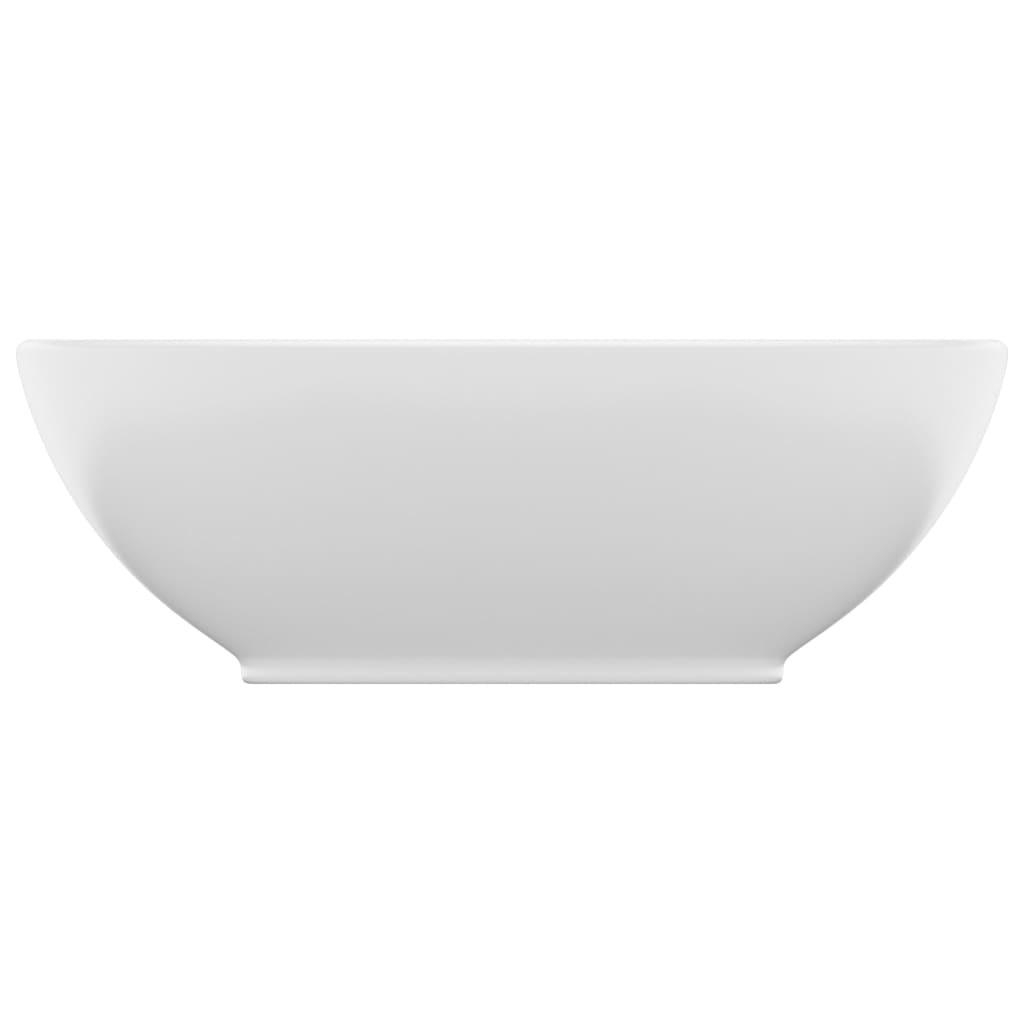 Oval Ceramic Basin Matt White Above Counter | HomeAndLiving
