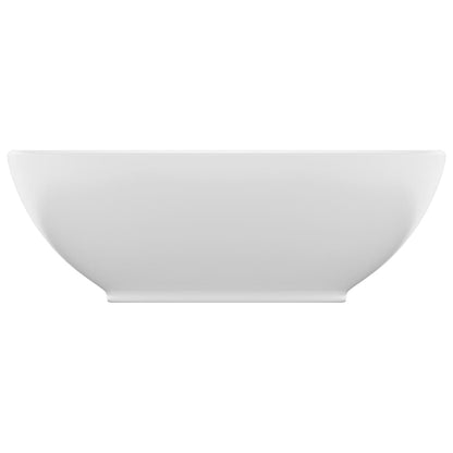 Oval Ceramic Basin Matt White Above Counter | HomeAndLiving