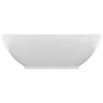 Oval Ceramic Basin Matt White Above Counter | HomeAndLiving