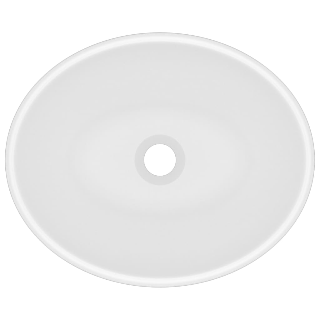Oval Ceramic Basin Matt White Above Counter | HomeAndLiving