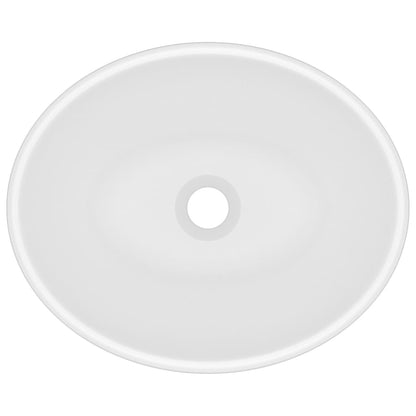 Oval Ceramic Basin Matt White Above Counter | HomeAndLiving
