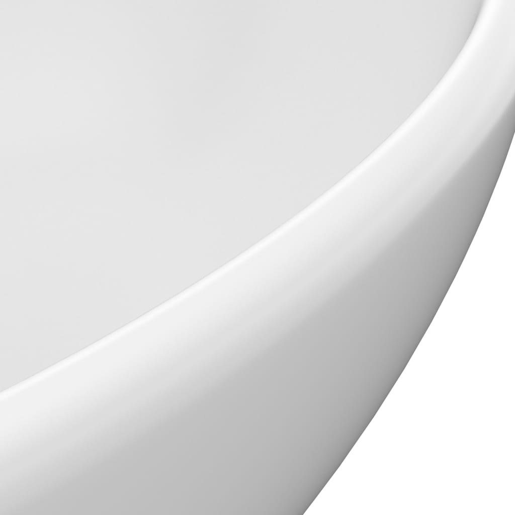 Oval Ceramic Basin Matt White Above Counter | HomeAndLiving