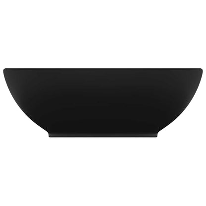 Matt Black Oval Ceramic Basin Above Counter 40x33cm | HomeAndLiving