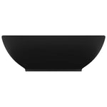 Matt Black Oval Ceramic Basin Above Counter 40x33cm | HomeAndLiving