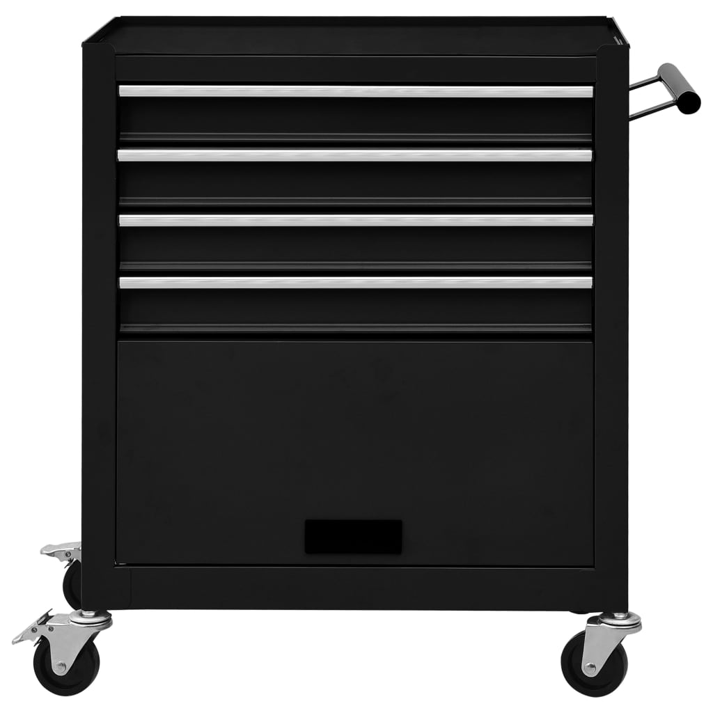 Tool Trolley with 4 Drawers Black