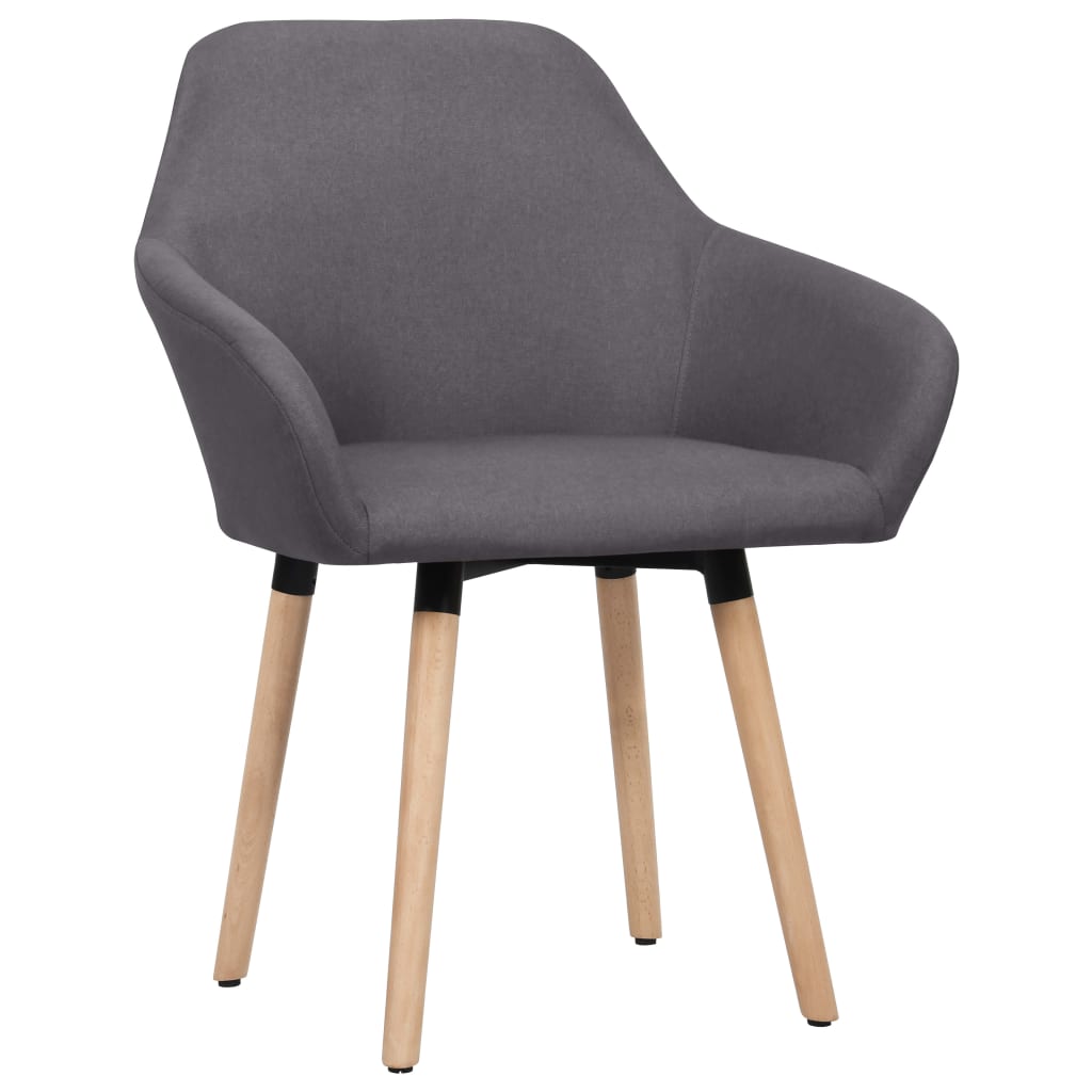 Dining Chairs 2 pcs Dark Grey Fabric - 62×54×83.5cm