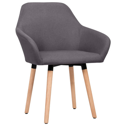 Dining Chairs 2 pcs Dark Grey Fabric - 62×54×83.5cm