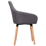 Dining Chairs 2 pcs Dark Grey Fabric