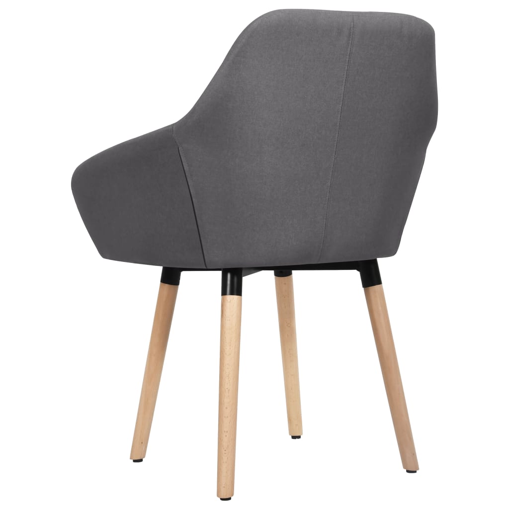 Dining Chairs 2 pcs Dark Grey Fabric - 62×54×83.5cm
