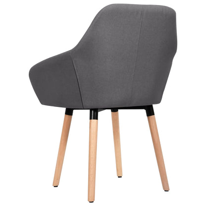 Dining Chairs 2 pcs Dark Grey Fabric - 62×54×83.5cm